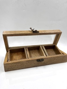 Caja de especias de madera hecha a mano – Masala Dabba india, caja de mesa hecha a mano, caja de especias de madera con 4 recipientes y cuchara - Product Image 5