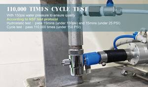 Robinet inverseur à poussoir unidirectionnel en laiton chromé pour osmose inverse, adaptateur de tube à embout de 1/4 pouce, robinets de cuisine, alimentation manuelle - Product Image 6