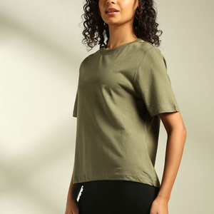Camisetas de Algodón para Mujer, Prendas Casuales de Exportación, Camisetas de Algodón Lisas Personalizadas, Fabricante de Ropa de Algodón para Mujer - Product Image 3
