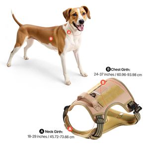 Arnés Táctico Ajustable para Perros Grandes, Chaleco Reflectante para Mascotas con Anillas y Hebillas Metálicas, Sin Asa de Tracción - Product Image 2