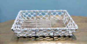 Handmade Paper Rope Storage Hamper <b>Basket</b> for Fruits Bin Organizer for Toiletry Cosmetic Towels <b>Toys</b> Bathroom Organizer - Product Image 2