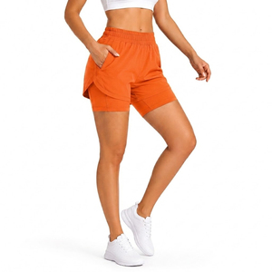 Nouveaux shorts de sport pour femmes à séchage rapide pour l'été, shorts de fitness 2 en 1 à double couche pour femmes, shorts d'entraînement personnalisés de marque - Product Image 2