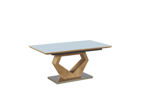 Muebles de Lujo Modernos, Mesa de Comedor Extensible Rectangular de MDF Lacado para 6 Personas, Muebles para el Hogar - Product Image 2