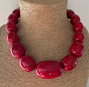 Elegante Collar de Resina con Cuentas Vintage de Javed Handicrafts, Joyería de Moda Unisex, Colores Vibrantes, Diseño Ligero, Perfecto para Uso Diario - Product Image 2