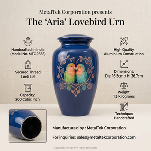 Love Birds Metal Urn Human <b>Ashes</b> Jars Handcrafted Decorative Cremation Urns Memorial Vase Funeral <b>Keepsake</b> Supplier Manufacturer - Product Image 4