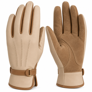 Gants d'équitation d'hiver professionnels en cuir synthétique imperméable extensible avec logo personnalisé, service OEM - Product Image 5