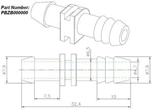 Raccord à barbelures pour tube externe de 5,5 mm de diamètre intérieur, utilisation dans l'industrie alimentaire et des boissons, modèle PBZB00000X, personnalisable ODM - Product Image 3