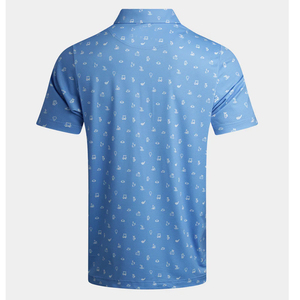 Logo de golf anti-humidité pour polos unisexes, vente en gros, vêtements de travail pour hommes, tissu tricoté à motif imprimé - Product Image 2