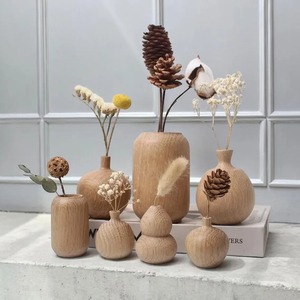 <b>Small</b> Wooden Flower Vase | Japanese Style Desktop Decor for Home & <b>Office</b> - Product Image 3