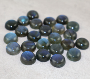 Pierre précieuse naturelle labradorite, forme ronde, cabochon, toutes tailles, pierre en vrac pour la fabrication de bijoux, fournisseur en gros, fabricant en vrac - Product Image 3