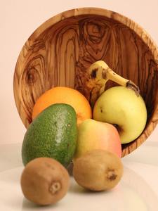 Bol à salade artisanal en bois d'olivier, grand bol décoratif - Product Image 5