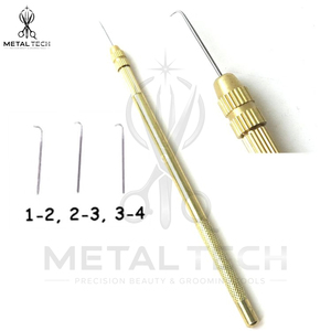 Lot de 3 aiguilles de ventilation en laiton pour la pose d'extensions capillaires et la fabrication de perruques en dentelle – Outil professionnel - Product Image 3