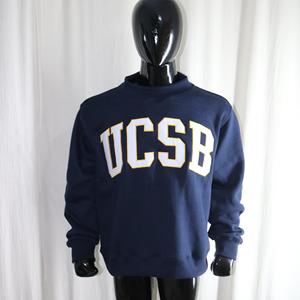 Sudadera UCSB Azul Marino con Cuello Alto, 100% Algodón, Apliques Bordados, Forro Polar Ecológico, Secado Rápido, Transpirable, Unisex - Product Image 2