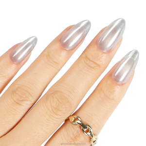 Glintnail French Gradient Magnetic Square ABS Press on Nails Gel Stick-On Reusable Medium Long Custom Logo Finger - Product Image 3