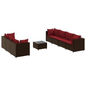 Ensemble de 7 chaises longues brunes pour la détente dans le jardin - Product Image 2