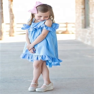 ชุดชายหาดเปิดไหล่สุดคลาสสิกสีน้ำเงินสำหรับผู้หญิง,ชุดคลุมเอวสูงสไตล์เจ้าหญิงตัวน้อยทันสมัยพร้อมการตกแต่งจีบขอบสำหรับฤดูร้อน - Product Image 2