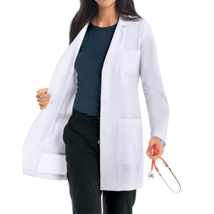 Bata de Laboratorio Médica Blanca Unisex de Algodón y Poliéster, Uniforme de Hospital para Doctores, Enfermeras, Estudiantes de Ciencias, Ropa de Trabajo - Product Image 2