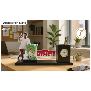 Wooden Mobile Stand Pen Holder Table <b>Top</b> Desk Organizer-Promotional Office Products Personalized for Valentine's Day Christmas - Product Image 5