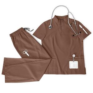 Private Label <b>Plus</b> <b>Size</b> Women's Nursing Uniform <b>Scrub</b> Sets Rayon Canvas Fabric Hospital Use Hot Selling Oem Wholesale Price - Product Image 3