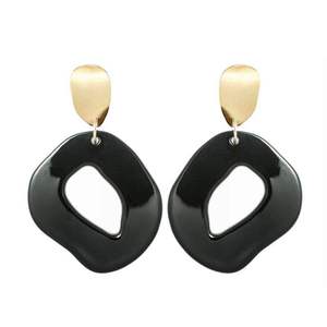 Unique Handmade Eco-Friendly Resin <b>Earrings</b> Floral Pattern Hand-painted Design Earthy Tone for Office Daily Wear Wholesale - Product Image 1