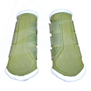 Costa Sports Multi Colors Matching Elastic&Velcro Fur & Rexin Horse <b>Brushing</b> <b>Boots</b> - Product Image 2