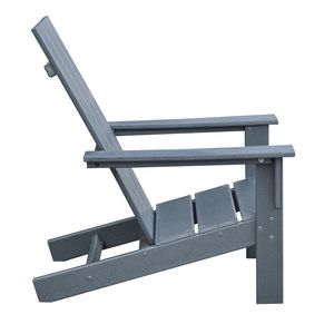Silla Adirondack de Resina HDPE Gris Oscuro para Todo Clima, Muebles de Patio de Alta Durabilidad - Product Image 3