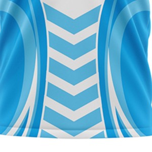 <b>Men</b> Blue <b>White</b> Geometric Soccer Jersey Sublimated Print Moisture Wicking Fitted Polyester Apparel - Product Image 4