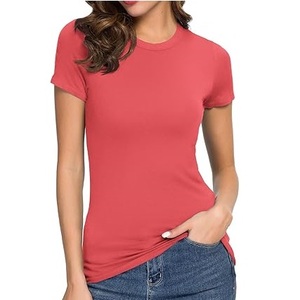High Quality O Neck Fitness Yoga Wear Solid Color Women T-Shirts Casual Wear O Neck <b>TShirts</b> Made In Best Material Blank T Shirt - Product Image 1