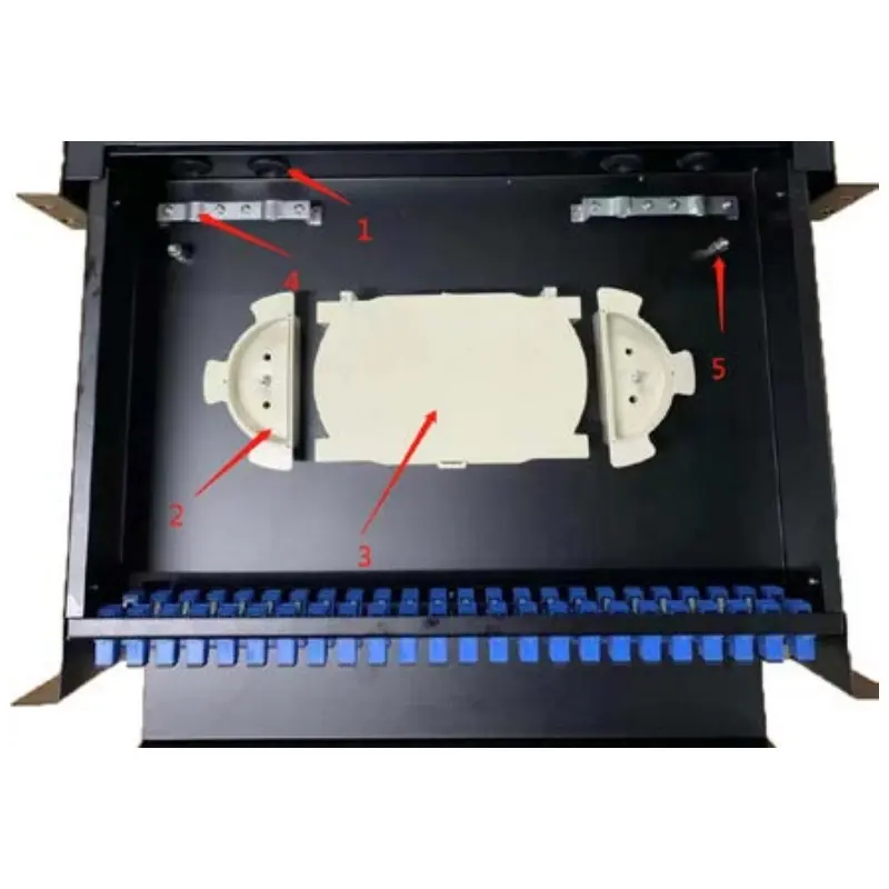 Sc/Lc Apc/Upc Connector Vorm 48 Cores Glasvezel Netwerkapparatuur Volledig Geladen Trektype Odf Voor Communicatie