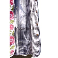 Veste réversible boutonnée matelassée en coton 100% tricoté, style kimono vintage à manches longues, imprimé artisanal, nouvelle collection hiver pour femmes indiennes