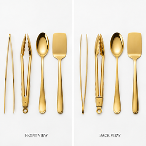 Professional Food Plating Stainless Steel Gold <b>Utensil</b> <b>Set</b> 4-Piece Dishwasher Safe Plating Tools for Plating culinary tools - Product Image 1