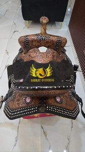 Silla de montar artesanal Tacticle con tachuelas y adornos para equitación vaquera, espectáculos ecuestres y carreras de barriles, portátil, con logotipo personalizado - Product Image 4