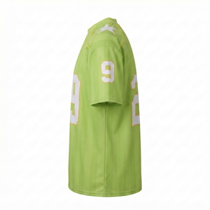 Custom Light <b>Green</b> 100% Polyester <b>Mesh</b> Football Jersey Wholesale Blank Team Sportswear Short Sleeve Men Football Uniform Plus - Product Image 4