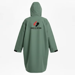 Men Long Swim Parka <b>Jacket</b> <b>Warm</b> <b>Waterproof</b> Hooded Sports Team Winter Coat Custom Wholesale Factory - Product Image 3