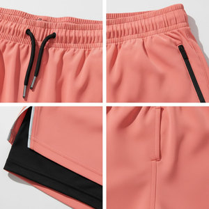 Men's Summer Sport <b>Shorts</b> 2 in 1 Inner <b>Compression</b> Layer Quick Dry Zip Pockets Custom Logo OEM Bulk Manufacturer - Product Image 5