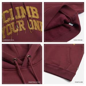 Sweat à capuche homme en molleton de coton épais 400 GSM, coupe oversize, broderie effet vieilli, en tissu French Terry, idéal pour l'hiver - Product Image 6