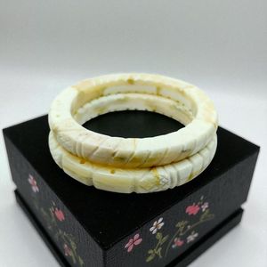 กำไลข้อมือรูปไข่ทำมือจากวัสดุออร์แกนิก เป็นมิตรกับสิ่งแวดล้อม สไตล์โบฮีเมียน วินเทจ ลายชนเผ่า สำหรับผู้หญิง - ของขวัญสำหรับโอกาสต่างๆ - Product Image 3