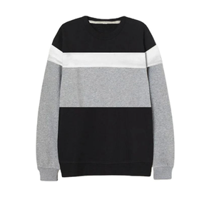 Sweat-shirt homme tendance color block, poids lourd, 100% coton - Product Image 1
