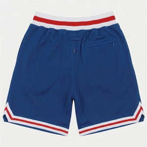Shorts de basket-ball classiques pour hommes, noirs, avec logo brodé personnalisé, double couche de maille, vêtements de sport respirants pour l'été - Product Image 3