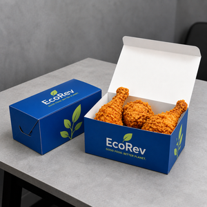 Cajas de Cartón Desechables Biodegradables y Ecológicas para Alimentos, Aptas para Comida Rápida como Pollo Frito, Papas Fritas y Hamburguesas, Personalizables - Product Image 3