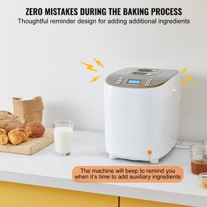 Macchina per il Pane Automatica da 3LB con Piastra in Ceramica Antiaderente, Impostazione Senza Glutine per Pane Integrale, Uso Domestico - Product Image 6