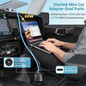 Adaptador para Auto Starlink Mini, Convertidor Elevador de Voltaje de 12V-24V a 30V CC, <span class=keywords><strong>Cargador</strong></span> CC de 60W y Fuente de Alimentación USB-<span class=keywords><strong>C</strong></span> PD de 27W para - Product Image 3