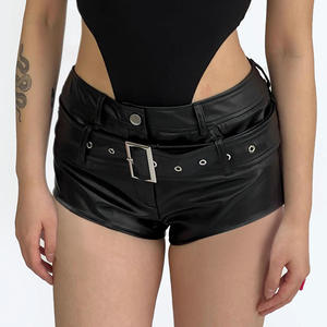Shorts décontractés pour femmes, tendance, sexy, taille haute, moulants, élastiques, en spandex/polyester, prêts à être expédiés - Product Image 2