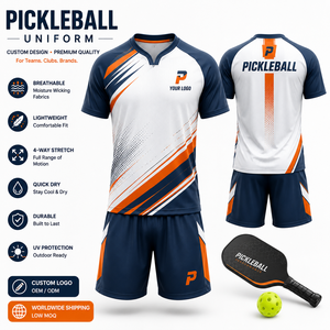 Fabricante de Uniformes de Pickleball Personalizados, OEM ODM, Camisetas y Pantalones Cortos de Pickleball por Sublimación, Ropa Deportiva al por Mayor para Equipos, Marca Privada - Product Image 1