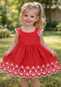 Robe en coton pour filles, tenue décontractée d'été pour les fêtes, fabrication sur mesure au meilleur prix - Product Image 5