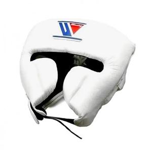 Protector de Cabeza de Boxeo Personalizado, de Cuero Genuino, con Visera Transparente, Ajustable, Unisex, con Barra Protectora para las Mejillas, Diseño Abierto - Product Image 1