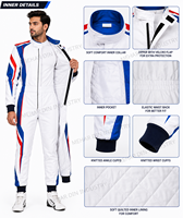 Combinaison de course Cadura de haute qualité, légère, respirante, à manches longues, imprimée par sublimation personnalisée, pour les pilotes professionnels