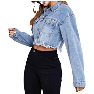 Chaquetas vaqueras holgadas de corte ajustado para mujer con mangas largas, chaqueta vaquera de mezclilla para mujer, chaqueta vaquera moderna para mujer - Product Image 4