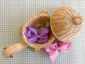 Handcrafted Wicker Toy Turtle Basket, Natural Rattan Storage <b>Container</b> with Lid, Kids Room Decor and Pretend Play Gift - Product Image 4