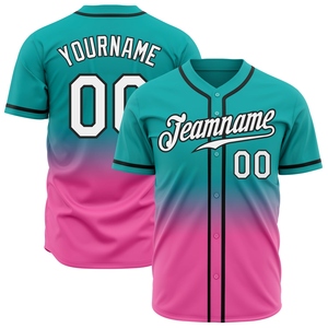 Venta al por Mayor del Jersey de Béisbol OMMIZ INDUSTRY Personalizado en Color Blanco Acuático, Rosa y Negro, Auténtico y a la Moda - Product Image 1